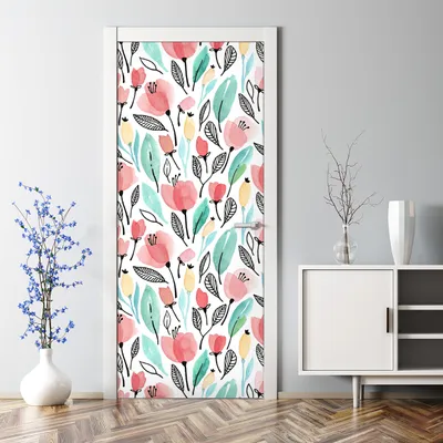Produktbild von Dekorative Türfolie selbstklebend Klebefolie Aufkleber Abnehmbarer Graue Herzen 70 x 200 cm