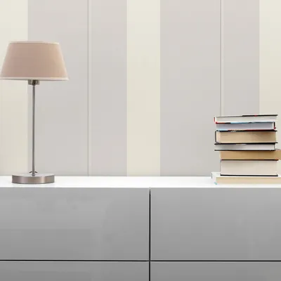 Produktbild von TADESSI Tapete Streifen Lio M1-No.592 Vliestapete Weiß Grau Designertapete Wohnzimmer Schlafzimmer Küche