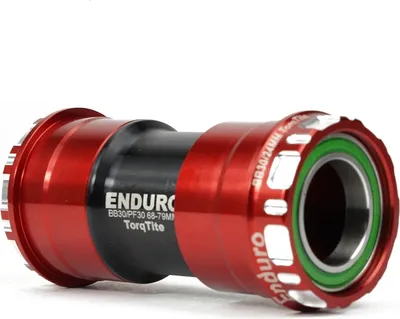 Zdjęcie produktu dla Łożyska Enduro skośne ze stali nierdzewnej TorqTite Innenlager, BB30A, 24 mm, czerwone (BKS-0145)