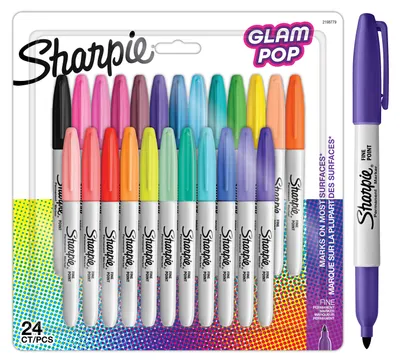 Productafbeelding van Sharpie  2198779 Sharpie Permanent-Marker FINE "Glam Pop", 24er Blister