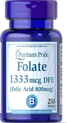 Produktbild von Folsäure 800 mcg 250 Tabletten Puritans Pride