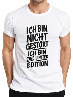 Obrázok produktu pre Som tričko s nápisom "Som tričko s nápisom 'Som tričko s nápisom...'", sarkastické, pánske, biele, veľkosť L