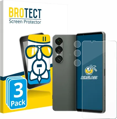 Produktbild von 3x BROTECT Schutzglas für Sony Xperia 1 VII (Display+Kamera) Schutzfolie Panzer Folie Glas Display Schutz klar