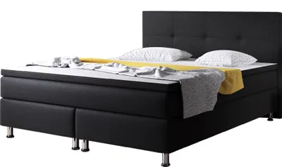 Produktbild von Inter Handels Boxspringbett Dallas, 180x200, Schwarz