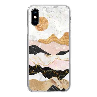 Produktbild von MuchoWow® Handyhülle Schutzhülle Hülle für iPhone X Marmor - Gold - Pastell Silikon Softcase Handy Hülle - Handyhülle