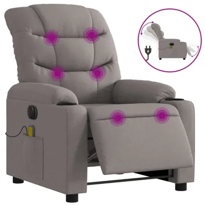 Immagine prodotto di vidaXL Sedia da Massaggio Elettrica Tessuto Taupe