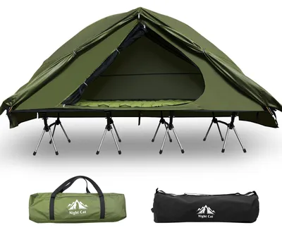 Image de Tente de sol pour 1 personne avec lit de camp