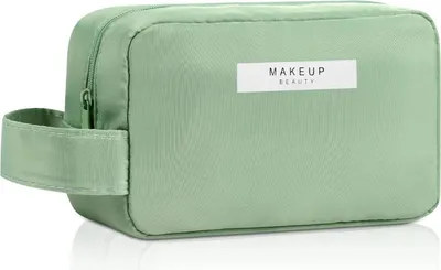 Produktbild von Große wasserdichte Kosmetiktasche in Grün, Reise Make-up Organizer für Frauen und Mädchen