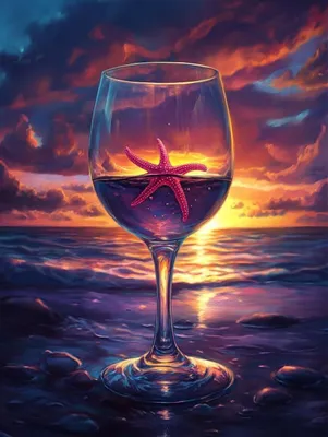 Produktbild von 5D Diamond Painting Set mit Sonnenuntergang für Kinder und Anfänger
