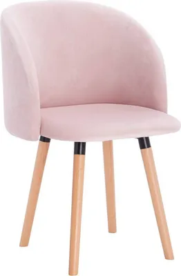 Produktbild von WOLTU Esszimmerstuhl Küchenstuhl mit Armlehne, Sitzfläche aus Samt, Gestell aus Massivholz, Rosa