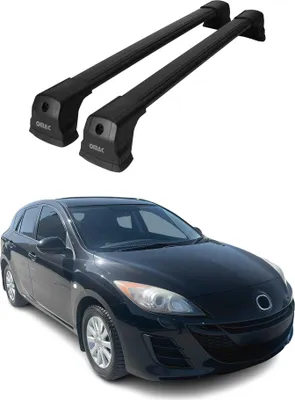 Obrázok produktu pre Priečne strešné nosiče pre Mazda 3 HB Sedan 2003-2009 Alu Black
