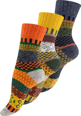 Produktbild von Vincent Creation® 3 Paar Bunte Norwegersocken Hygge Socken 39-42
