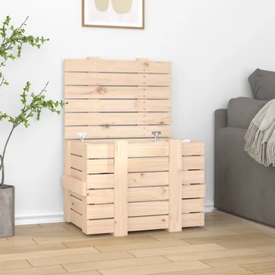 Produktbild von PUEAZU Truhe 58x40,5x42 cm Massivholz Kiefer - Aufbewahrungsboxen &8709