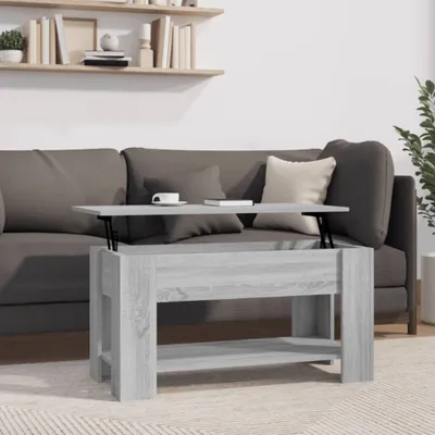 Immagine prodotto di The Living Store Tavolino Grigio Sonoma 101x49x52 cm Materiale a base di legno