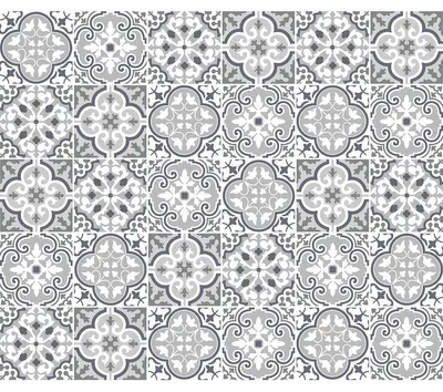 Image de Autocollants décoratifs pour meubles – 30 autocollants AURORIA imitant des carreaux de ciment – 30 autocollants de 15 x 15 cm