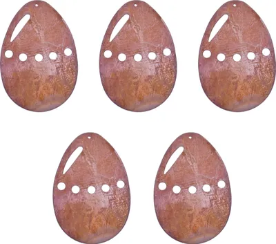 Image de Rostikal Œufs de Pâques Décoration à suspendre Lot de 5 Décoration de Pâques 9 cm Décoration à suspendre Fenêtre Rouille Décoration Printemps