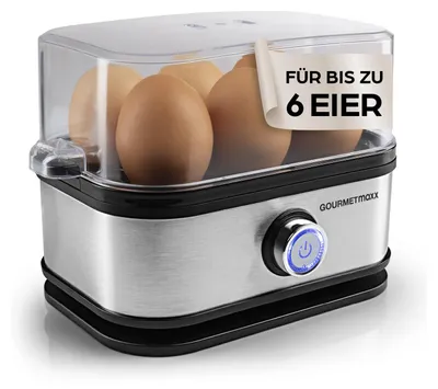 Produktbild von GOURMETmaxx Eierkocher für 6 Eier | Egg Boiler mit Eierstecher im Messbecher | E