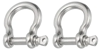 Schraubschloss 4 mm, 220 lbs, 2 Stk., Edelstahl, Bogenverschluss