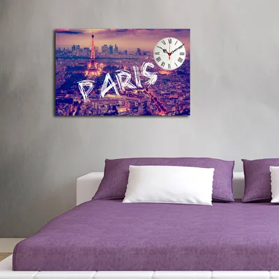 Produktbild von Opviq, 5070CS- CTY1639, Bunt, Wanduhren, 45 x 70, 100% Wildleder -Leinwand