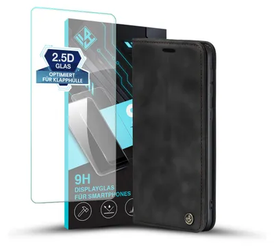 A smartphone case and screen protector are displayed against a white background.