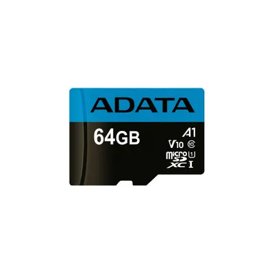 Immagine prodotto di ADATA microSD 64GB Premier UHS-I Cl10 + adattatore - ADATA AUSDX64GUICL10A1-RA1 - (PC Zubehoer / Speicher)