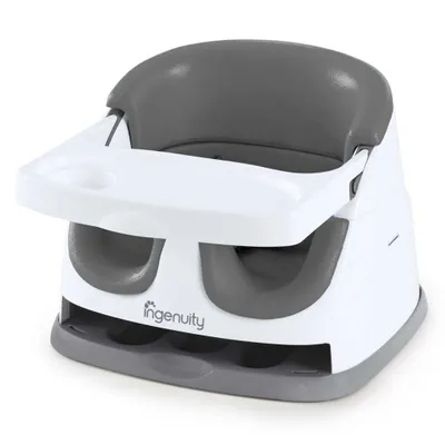 Obrázek produktu pro INGENUITY Podsedák na jídelní židli 2v1 Baby Base Slate 6m+ do 22 kg