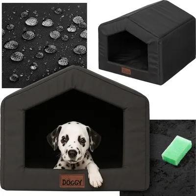 Produktbild von Hundehütte für Zuhause R2 – 55x60x46 cm – Komfortables Hundebett mit Kissen – Leicht & Pflegeleicht | Pillowprim