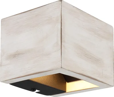 Produktbild von Globo Lighting Wandleuchte MDF antik weiß matt, Metall schwarz matt, Richtung Lichtschein: auf- und abwärts, Lichtkegel verstellbar, BxH: 132x98mm, AL: 113mm, inkl. LED 8W 230V, 1024lm Source, 800lm Output, 3000K