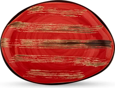 Image de Plat de service Wilmax 33 x 24,5 cm, rouge, porcelaine WL-668242/A