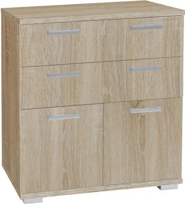 Produktbild von Kommode Tandil 04, Farbe: Eiche Sonoma - 87 x 80 x 41 cm (H x B x T)