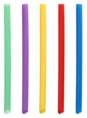 Produktbild von 1200 Papstar Mehrweg-Bubble Tea Halme PP Ø 12 mm, 20 cm farbig sortiert einseitig spitz 37483