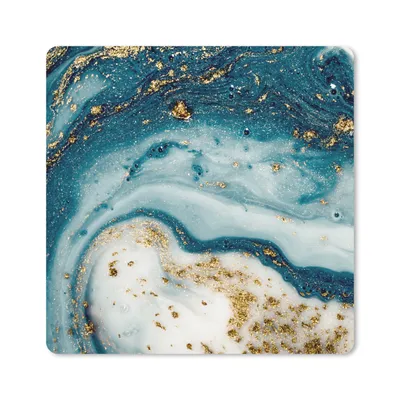 Produktbild von MuchoWow® Mauspad Mousepad Marmor - Farbe - Glitter - Gold 20x20 cm - Mousepads - Maus Mat - Pad - Mausunterlage - Desk Mat - Bureauartikeln