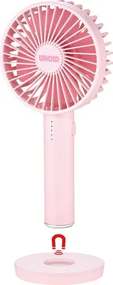 Zdjęcie produktu dla Unold Breezy II, Różowy, 10 cm, 1 went., 8 h, Wentylator ręczny, Biały