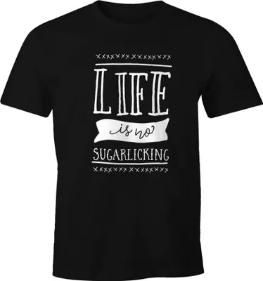 Produktbild von Herren T-Shirt Life is no sugarlicking Sprüche Spruch FunShirt Moonworks®