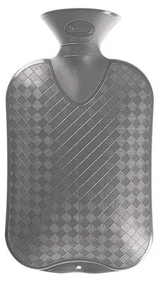 Produktbild von Warmwasserkanne - grau - gerippt - 2 Liter - Bettkanne