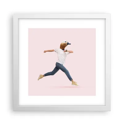 Produktbild von Gerahmtes Poster - Weißer Rahmen - Anthropomorphisierung Mensch Ente - 30x30 cm - Wand Bild - Wanddeko - Wandbilder - Kunstposter - Wandposter - Bilderrahmen - Bilder - Kunstdruck - P2WAC30x30-4597