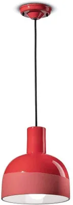 Obrázok produktu pre Závesné svetlo Ferroluce Caxixi Ø 22,5 cm červené okrúhle