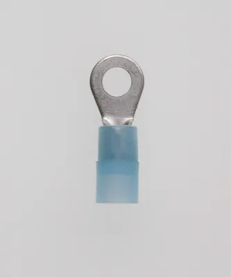 Produktbild von Quetschkabelschuh DIN 46237 isoliert, Ringform Querschnitt 1,5mm² - 2,5mm² blau, transparent - 1 Stück