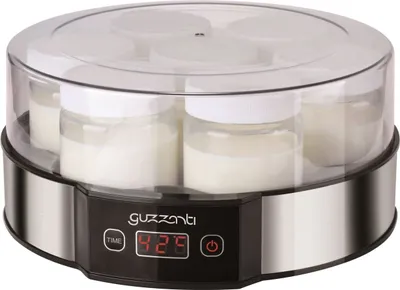 Produktbild von Guzzanti GZ-705, 1,33 l, Schwarz, Edelstahl, Transparent, 0,19 l, Joghurt, 14 h, 42 °C
