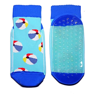 Produktbild von Kinder ABS-Strandsocken mit Polyester Strandbälle Türkis Größe 35-38