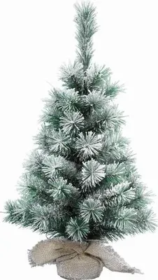 Produktbild von Tannenbaum künstlich im Jutesack 60 cm Weiß / Grün