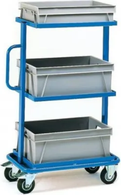 Produktbild von fetra 32902, Stahl, Blau, Grau, 200 kg, 3 Regale, Drehring, 1282 mm