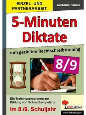 Obrázok produktu pre Fünf-Minuten-Diktate / 8./9. Schuljahr zum gezielten Rechtschreibtraining