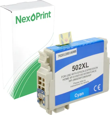 Produktbild von Druckerpatrone kompatibel zu Epson C13T02W240 502XL cyan WorkForce WF-2880 DWF Epson WF-2865 DWF Epson WF-2860 DWF Epson Expression Home XP-5155 Epson XP-5150