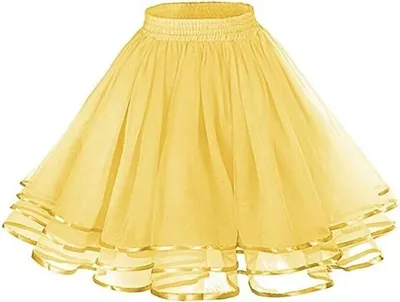 Produktbild von Damen Eleganter Tüllrock mit Rüschen, Hohe Taille, Halblanger Tanzrock für Party und Urlaub, Ideal für Karneval und Fasching