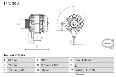 Produktbild von BOSCH 0 986 041 500 Generator x