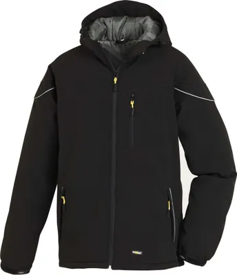 Zdjęcie produktu dla Zimowa kurtka softshell VAIL czarna rozmiar L