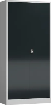 Produktbild von ClassiX Stahlschrank X-530348 anthrazit, lichtgrau 92,0 x 42,0 x 194,5 cm, aufgebaut