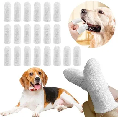 Produktbild von Set für Hunde und Katzen mit 20 wiederholbar verwendbaren Zahnputzstäbchen für umfassende Zahnreinigung
