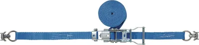 Obrázek produktu pro Upínací popruh DIN 12195-2, délka 4 m, šířka 25 mm, s ráčnou a leteckým úchytem LC U 1500 daN